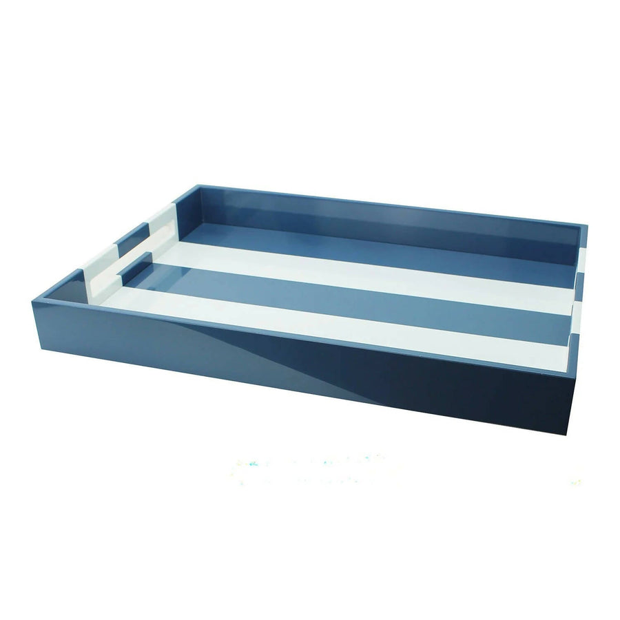 Striped Rectangle Tray (Blue)