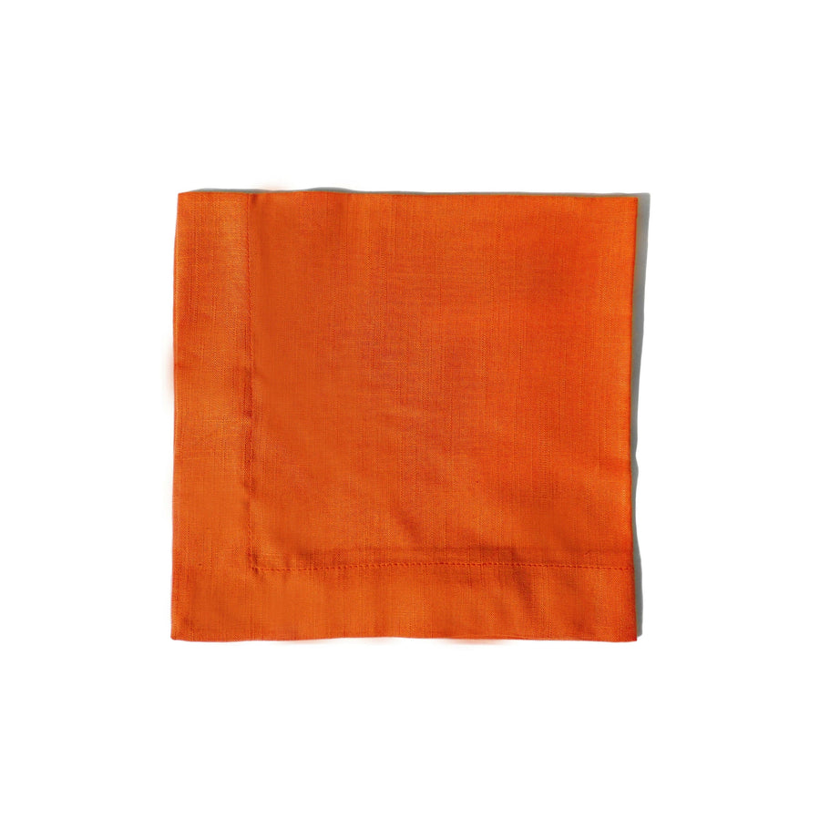 Orange Linen Cotton Napkins