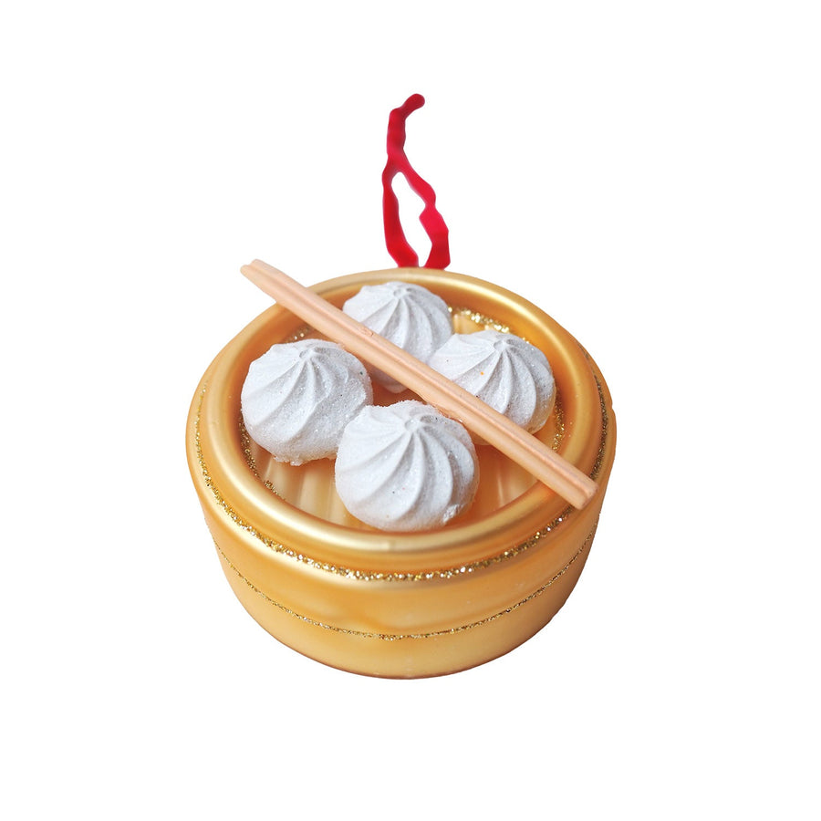 Steamed buns - Glass Ornament