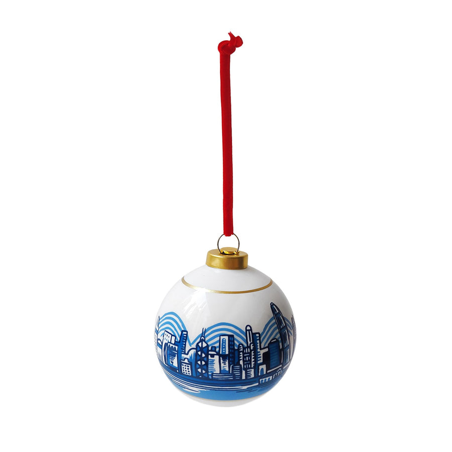 GLASS BAUBLE: Hong Kong Skyline