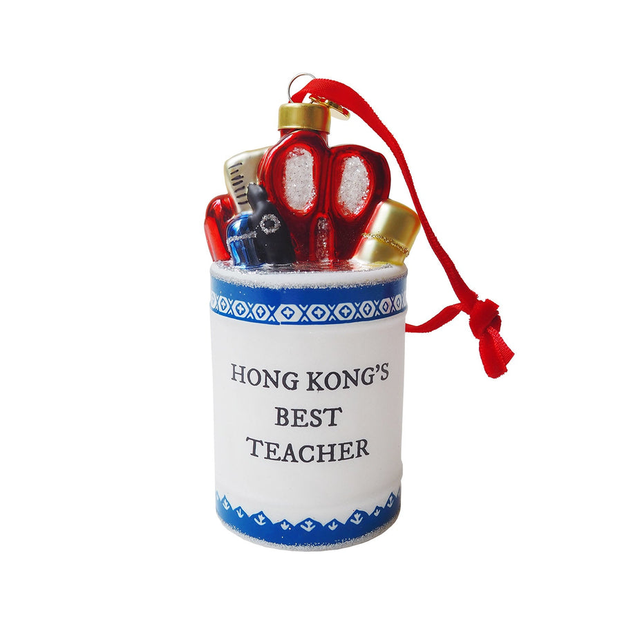 Best Teacher Glass Ornament