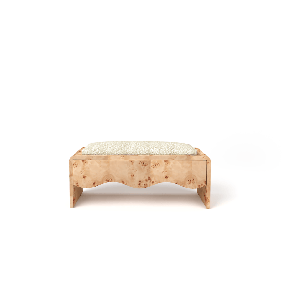 burl bench front