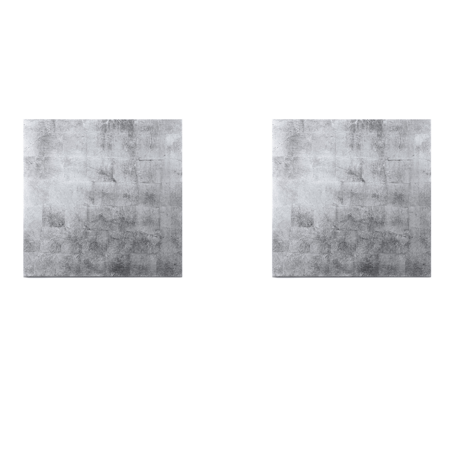 Set of two Silver Leaf Placemats - Silver