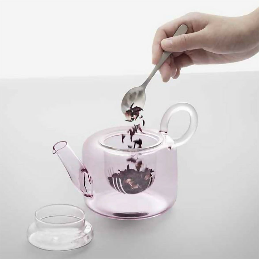 Pink Glass Teapot