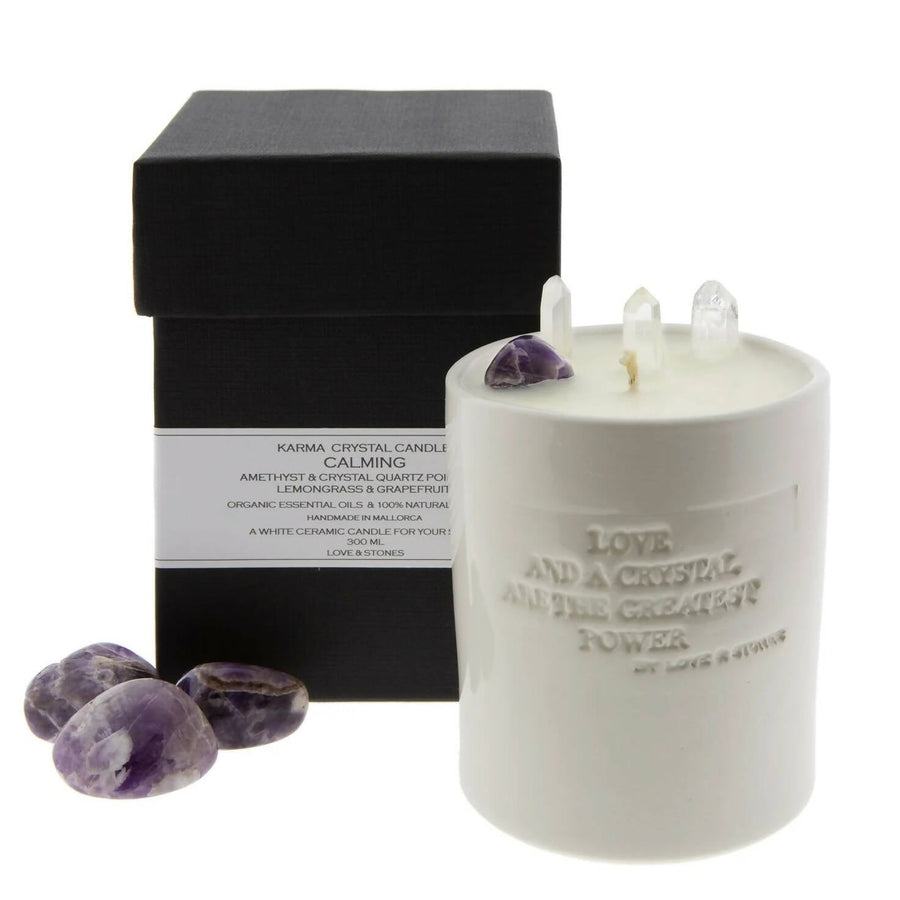 Calming - Crystal Infused Scented Candle