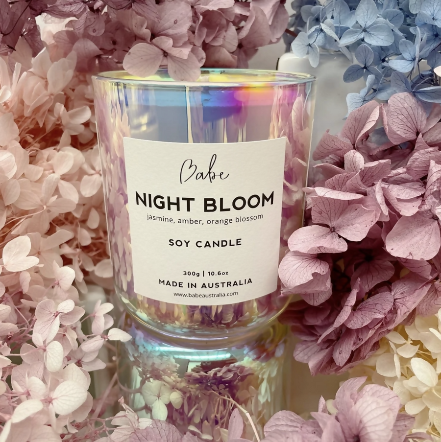 Night Bloom Iridescent Luxury Soy Candle