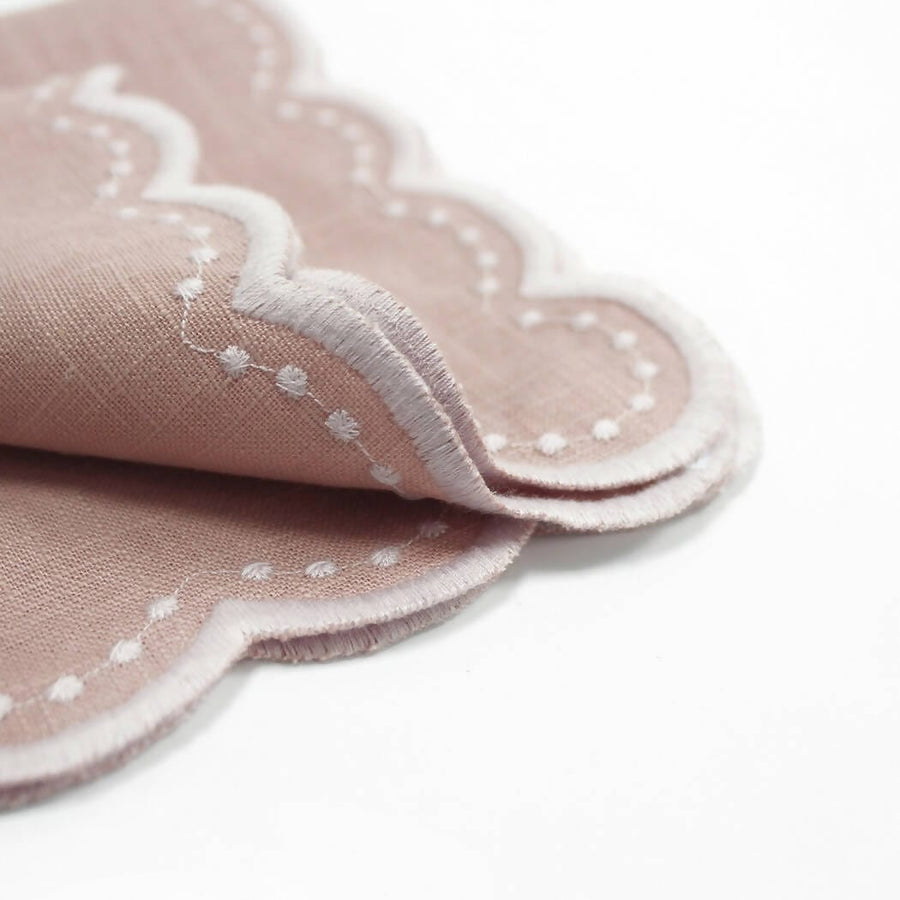 Dusty Rose Pearl Napkins (Set of 4)