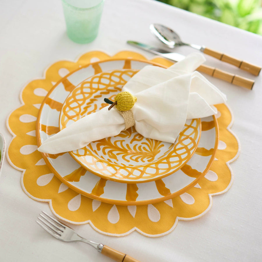 Yellow Pippa Linen Placemats (Set of 4)