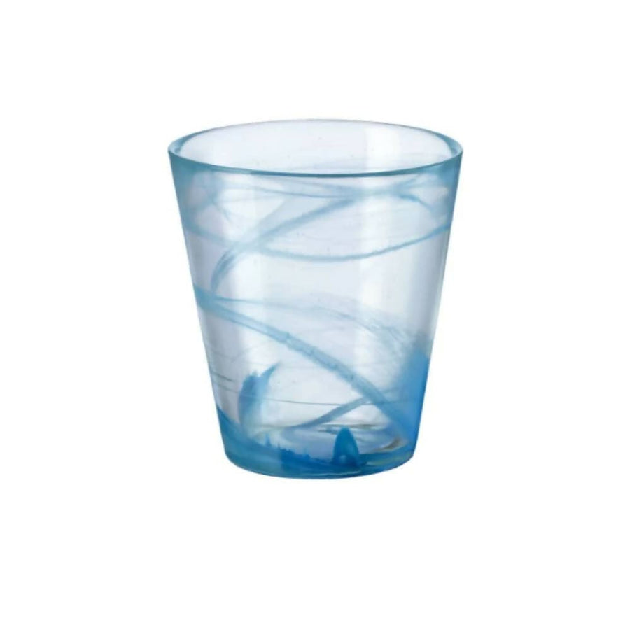 Clear Blue Water Glasses (Set of 6)