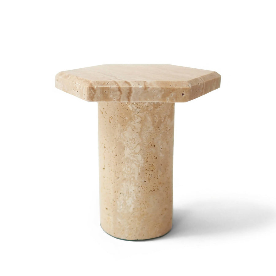Travertine Candle Stand