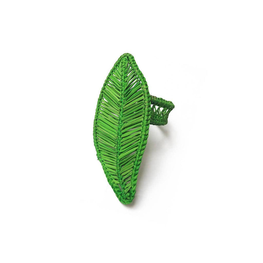 Green Leaf Napkin Rings (Set of 4)