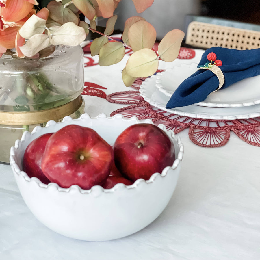 Scalloped Edged Serving Bowl