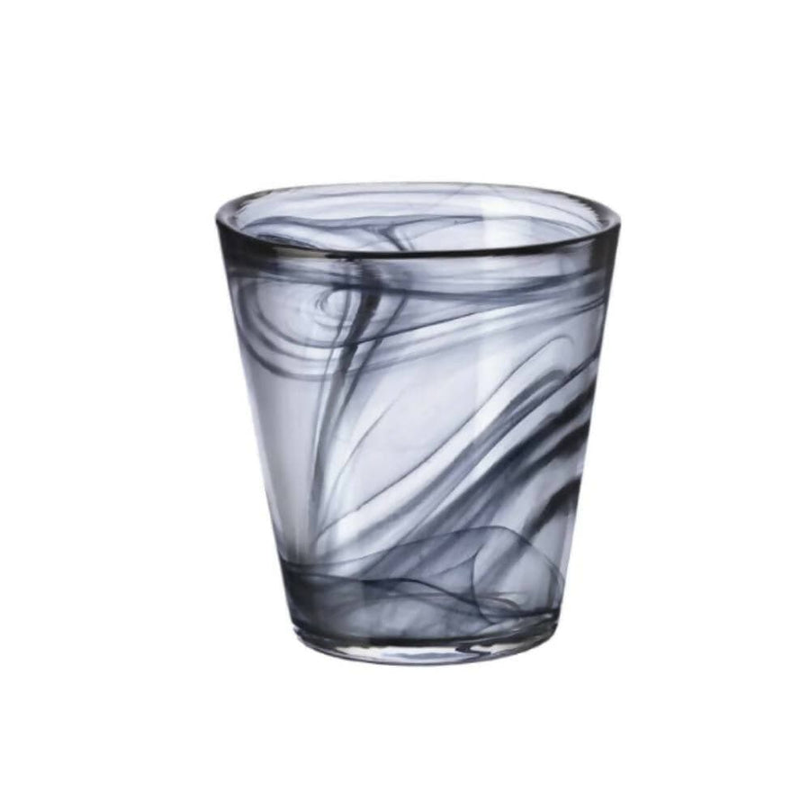Clear Black Water Glasses (Set of 6)
