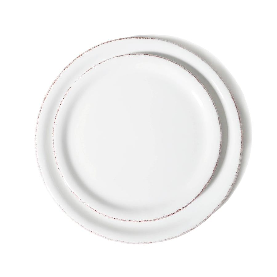 White Ceramic Starter Plates (Set of 6)