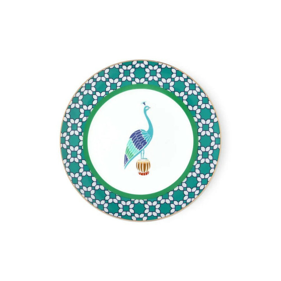 WHIMSICAL Dessert Plate Peacock