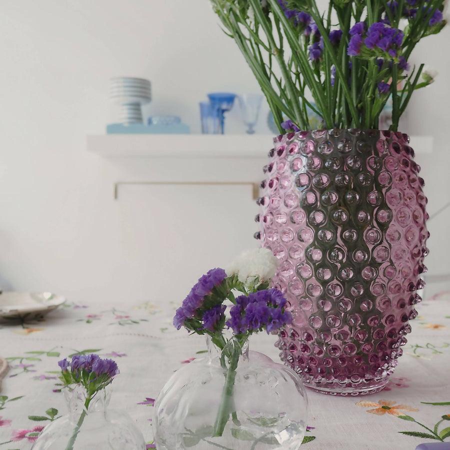 Violet Egg Hobnail Vase