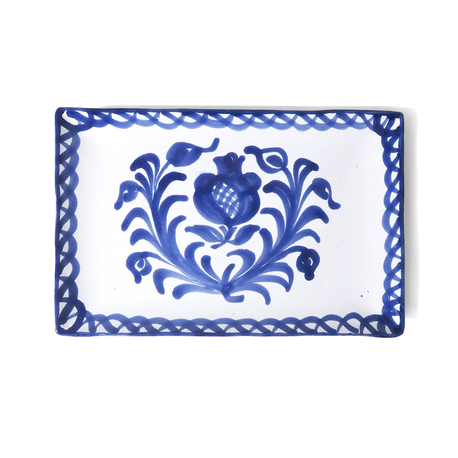 Blue Flower Serving Tray