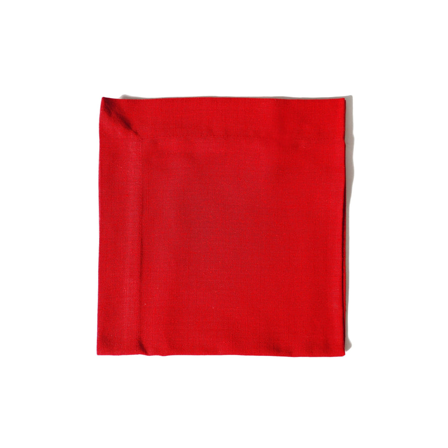Red Linen Cotton Napkins