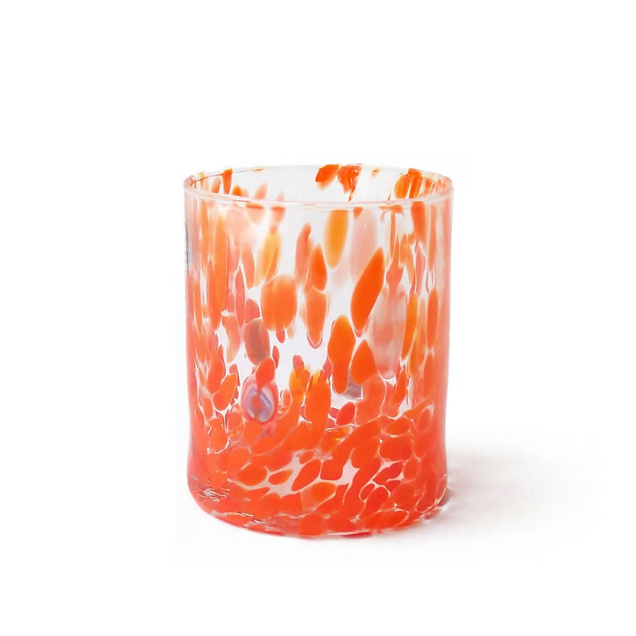 Orange Murano Glass Tambler Set