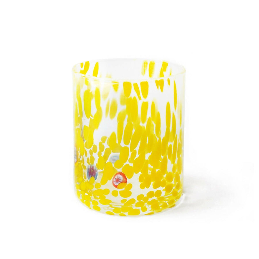 Yellow Murano Glass Tumbler Set