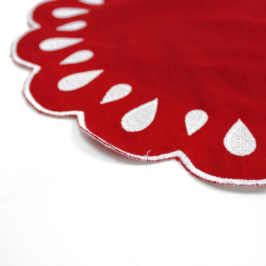 Red Pippa Linen Placemats (Set of 4)