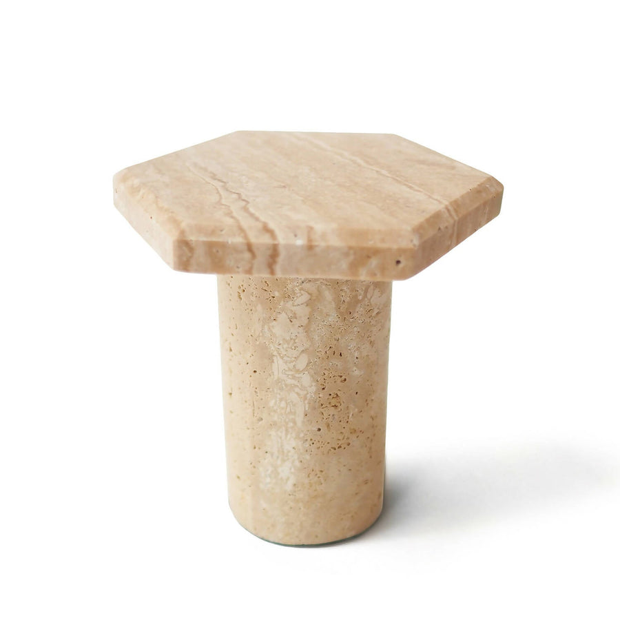 Travertine Candle Stand