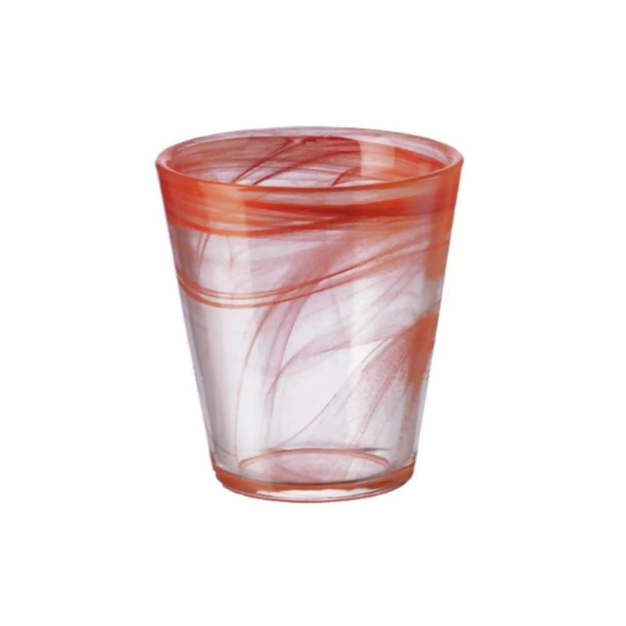 Clear Red Water Glasses (Set of 6)