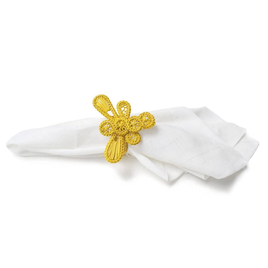 Yellow Butterfly Napkin Rings (Set of 4)