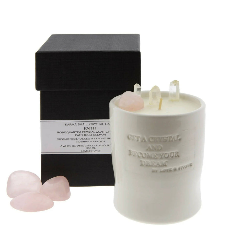 Faith - Crystal Infused Scented Candle