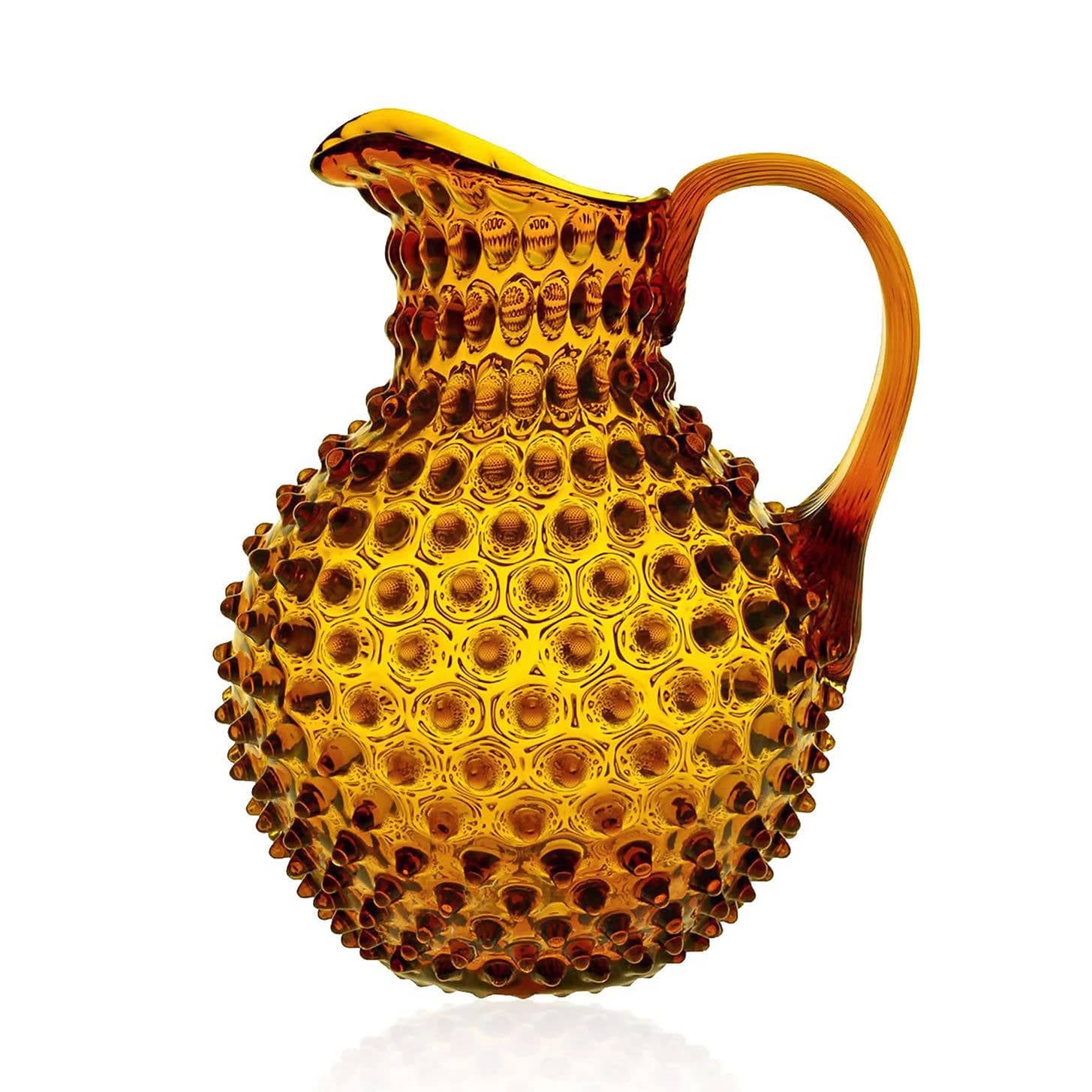 Amber Hobnail Jug