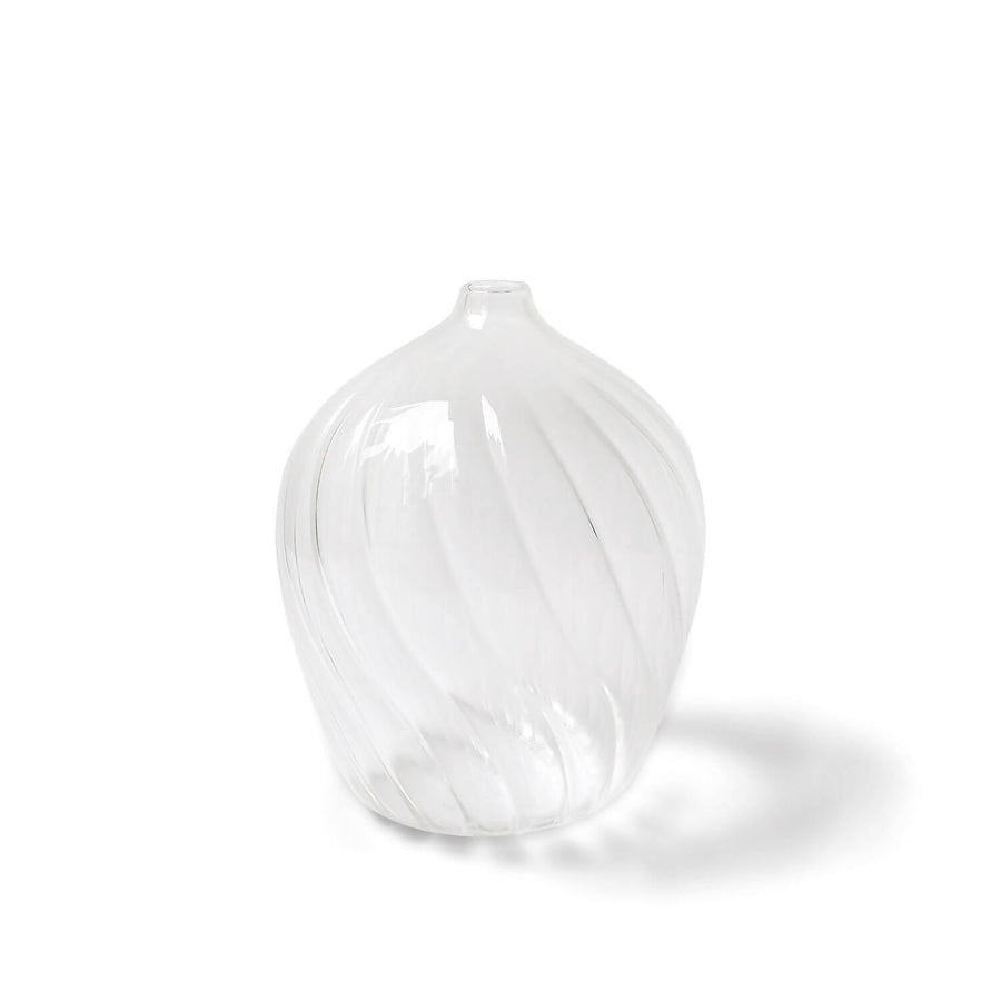 Glass Swirl Bud Vase