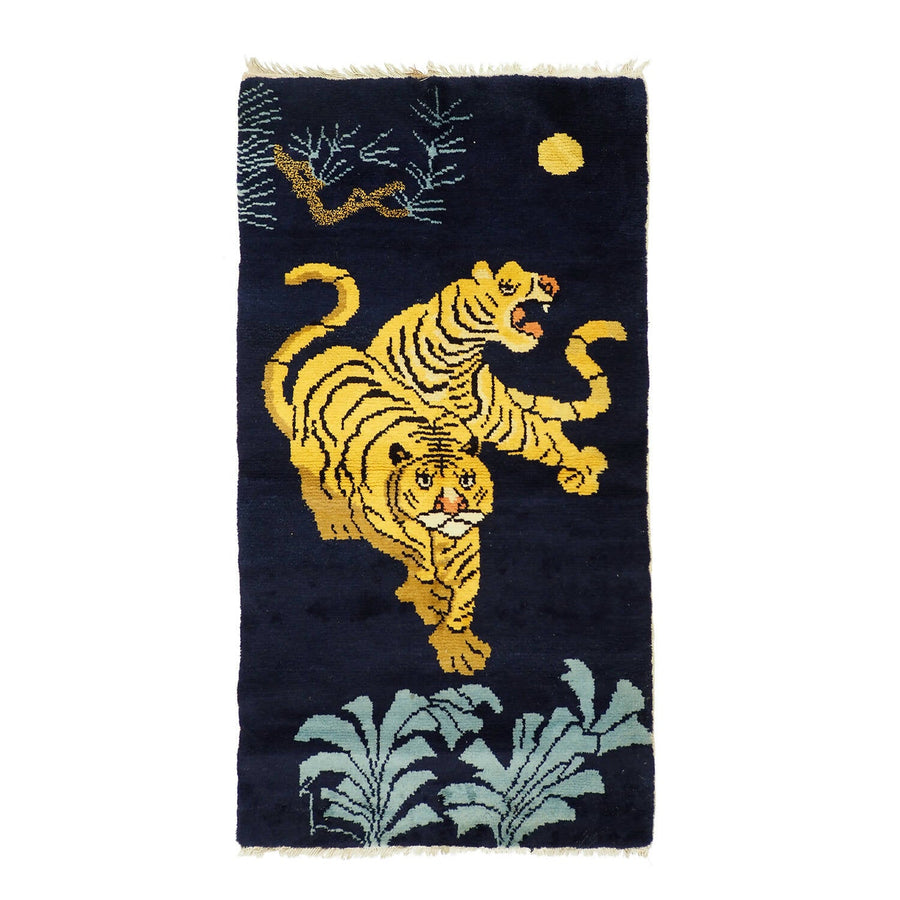 Tibetan Rug - Tiger with Moon